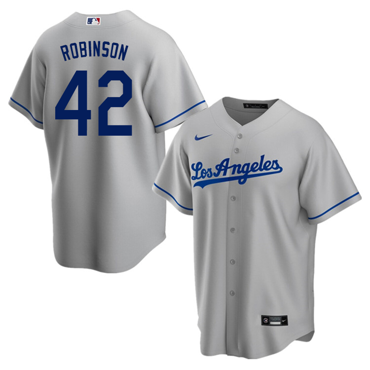 Nike Men #42 Jackie Robinson Los Angeles Dodgers Baseball Jerseys Sale-Gray